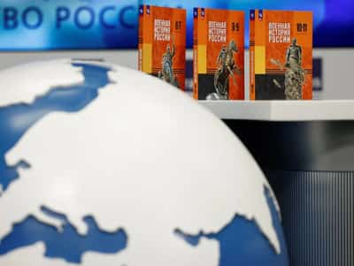 Image for Russia issues school textbook saying it was 'forced' to march into Ukraine
