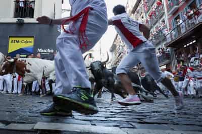 Image for One man gored and seven others bruised in Spain's bull running festival