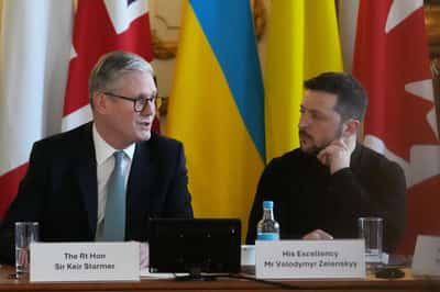 Image for UK says engaging with allies to secure peace in Ukraine after US pauses aid