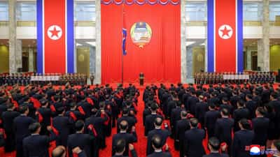 Image for North Korea's Kim vows to expand ties with Russia, backs victory in 'sacred war'