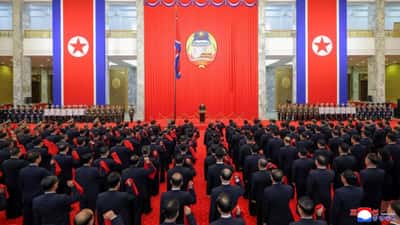 Image for North Korea's Kim vows to expand ties with Russia, backs victory in 'sacred war'