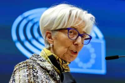Image for Euro zone at a turning point but too early to debate end of ECB help: Lagarde