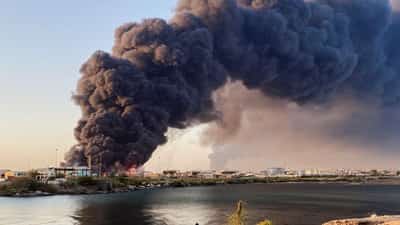 Image for Drone strikes pound Port Sudan, putting aid deliveries at risk