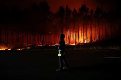 Image for More than 10,000 evacuated in southwestern France as wildfire spreads