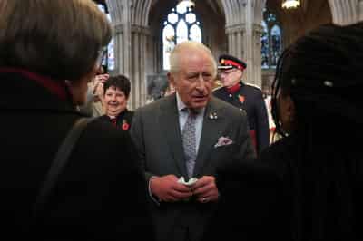 Image for Britain's King Charles heckled over brother Prince Andrew