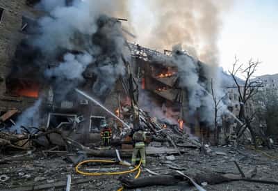 Image for Russia says it hit Ukraine with hypersonic and ballistic missiles, state news agencies report