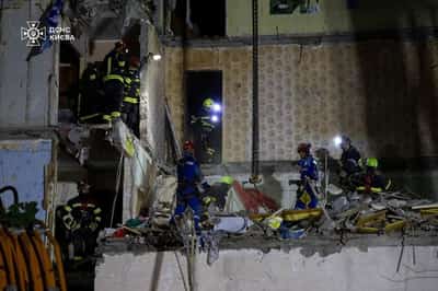 Image for Ukrainians mourn 31 killed in Russian strike on Kyiv