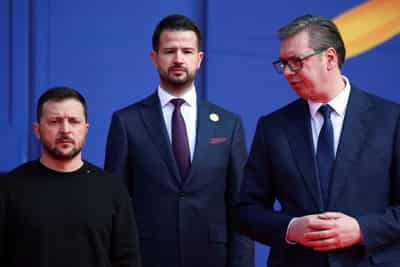 Image for Serbia says it will investigate Russian accusations that it ships arms to Ukraine