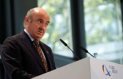 Image for ECB&#8217;s de Guindos says ECB could revise upwards economic projections