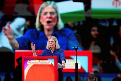 Image for Swedish opposition holds big lead ahead of September vote, poll shows