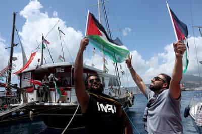 Image for Gaza aid flotilla sets sail again after Israeli interceptions
