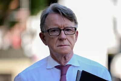 Image for Times newspaper says Peter Mandelson led away from his home by police