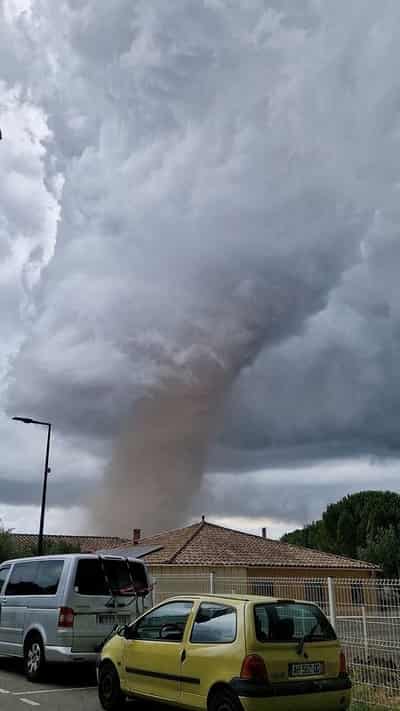 Image for Rare tornado in southwestern France injures dozens, damages homes