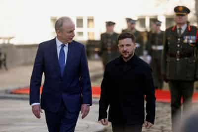 Image for Drones did not threaten Ukrainian president's aircraft, Irish PM says