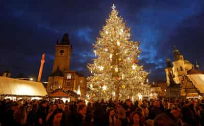 Image for Prague Christmas market returns after COVID but with fewer lights