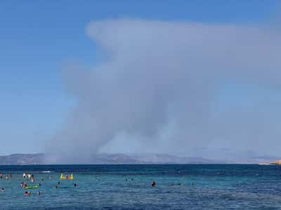 Image for Two die as wildfires sweep Greek island of Salamina