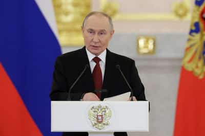 Image for Putin says the world is getting more dangerous but is silent on Maduro and Iran