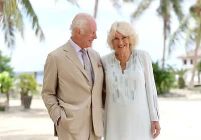 Image for King Charles and Camilla pay private visit to wellness centre in India