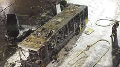 Image for At least six people die in bus fire in Switzerland, local police say
