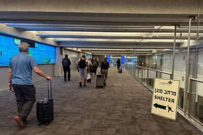 Image for Middle East airspace shut after Israel strikes Iran, airlines cancel flights