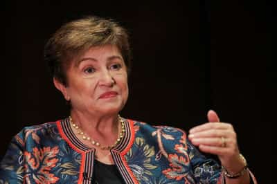 Image for IMF chief says global economy doing 'better than feared,' downside risks dominate