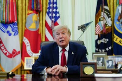 Image for Trump says the U.S. and Iran getting along very well