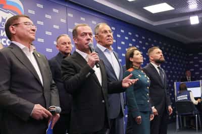 Image for Russia's ruling pro-Putin party wins wartime election with over 57% of vote, near complete results show