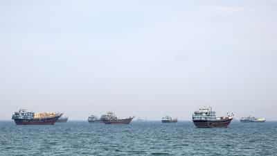 Image for Tankers exit Hormuz as Trump, Vance talk up Iran deal prospects