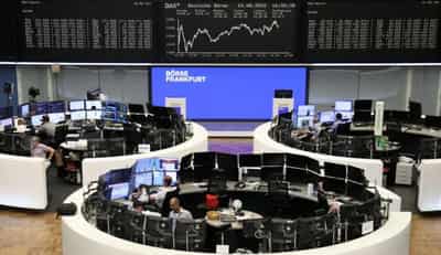 Image for European stocks slip on dour German sentiment survey ahead of Powell speech