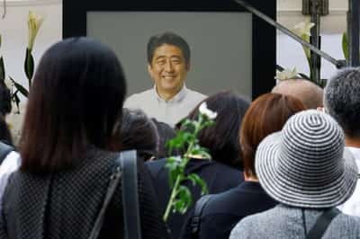 Image for Japan bids sombre farewell to slain Shinzo Abe, its longest-serving premier