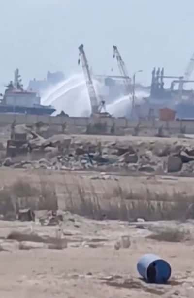 Image for Drone hits gas storage tanker at Egypt's Mediterranean port, Ambrey reports