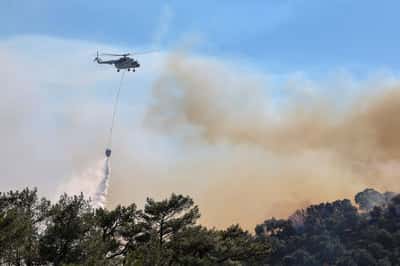 Image for Greek firefighters battle deadly wildfires on Crete for a second day