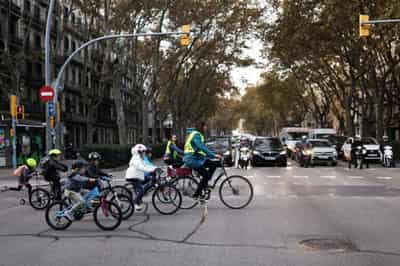 Image for Barcelona’s bike bus scheme for kids encourages green transport habits