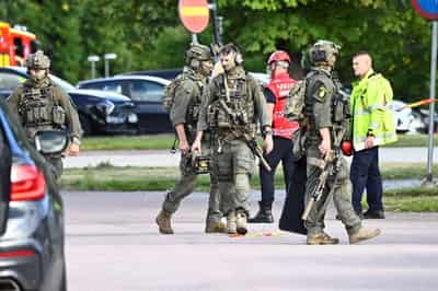 Image for One killed, three injured when man attacks Swedish school with sword