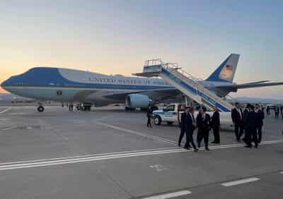 Image for Credible missile threat led to secret aircraft switch for Trump, source says