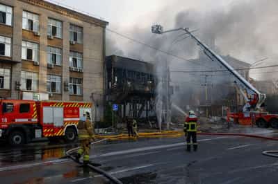 Image for Russia says its strike against Kyiv and other centres was a response to Ukrainian 'terrorist acts'