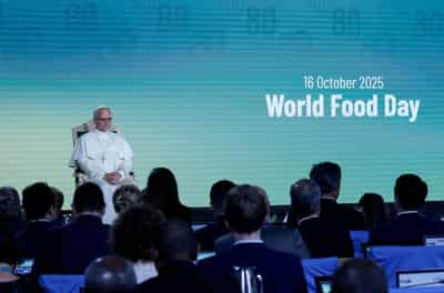 Image for Pope Leo slams 'ethical derailment' of continued world hunger