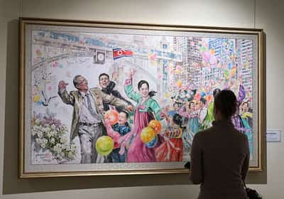 Image for A secret no more: Russia and N. Korea's battle against Ukraine is celebrated in Moscow exhibit