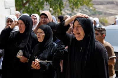 Image for Two Palestinians killed, Israeli stabbed as West Bank settler violence flares