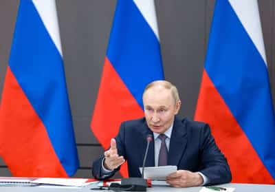 Image for Putin quotes on paper tigers, Trump, Tomahawks and Charlie Kirk