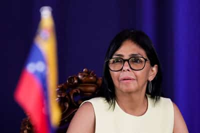 Image for Venezuela leader Rodriguez signs agreement with French Oil Company Total Energies
