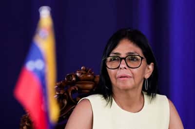 Image for Venezuela leader Rodriguez signs agreement with French Oil Company Total Energies