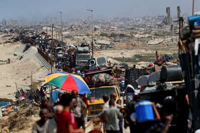 Image for Israel opens new route out of Gaza City, death toll passes 65,000