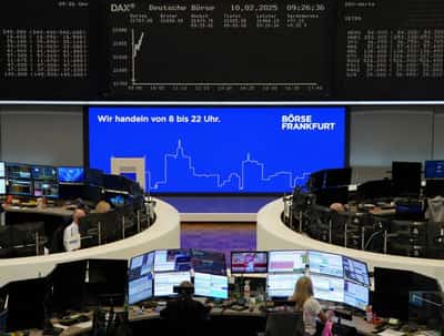 Image for European stocks mark record closing high as defence stocks soar