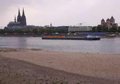 Image for Cargo shipping costs rise as Rhine water levels drop again