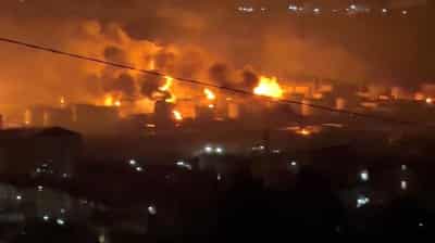 Image for Ukrainian drones spark new blaze at Russian port of Tuapse