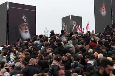 Image for Orthodox Georgians bid final farewell to longstanding patriarch