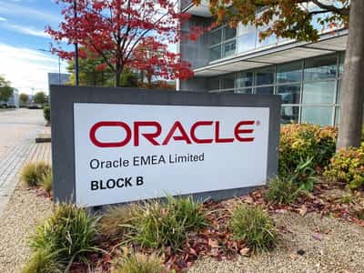 Image for Oracle soars after raising annual forecast on robust cloud services demand