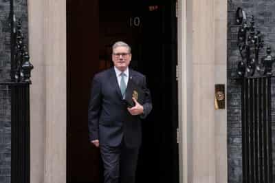 Image for Two men deny conspiring to set fires linked to UK PM Starmer