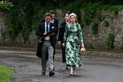 Image for British royals gather for wedding of Princess Anne's son